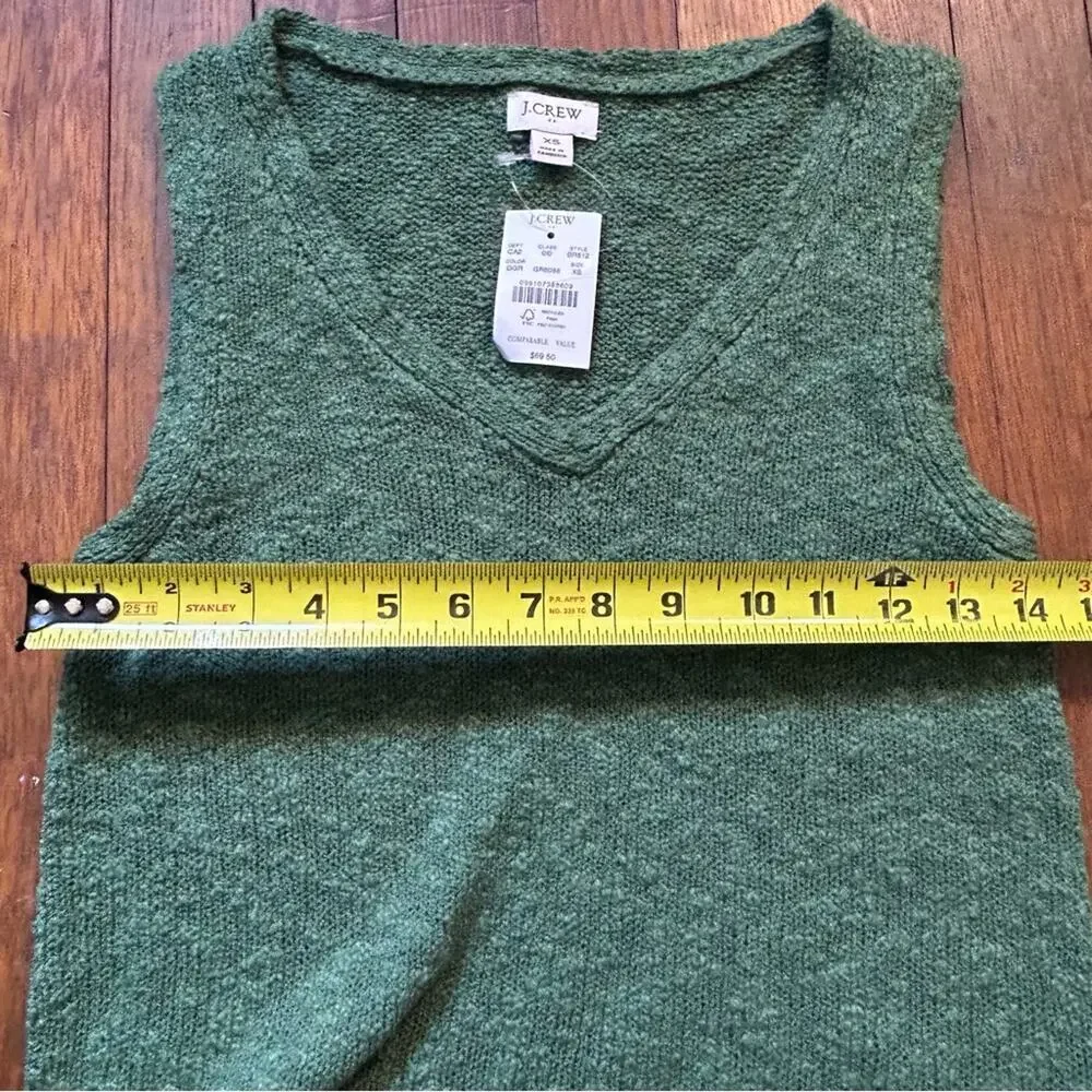 J Crew | NWT Green Beach V-Neck Knit Tank Top Size XS